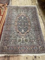 A Kashmiri silk rug, 180 x 124 cm