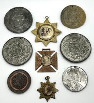 A George III Jubilee 1809 medallion, and eight other various medallions