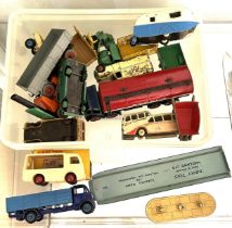 Assorted play worn Dinky cars (box)