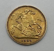 An Edward VII gold half sovereign, 1903