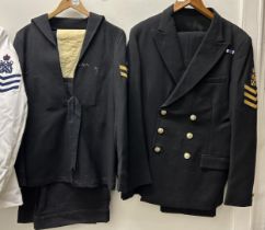 A Royal Navy Petty Officer's No. 1 uniform, other uniforms and related items (qty) Understood from