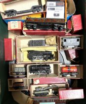 Assorted OO gauge rolling stock, a Spectrum ZX Plus computer, and assorted other items (2 boxes)