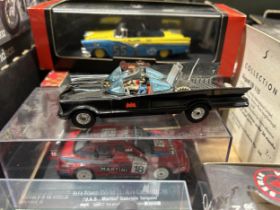 A Corgi Batmobile, with Batman and Robin figures, and assorted boxed/unboxed die-cast cars (3 boxes)