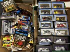 Assorted Ertl model cars, boxed, and various others (2 boxes)