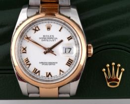 A gentleman's gold and stainless steel Rolex Oyster Perpetual Datejust Superlative Chronometer