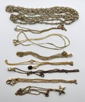 ***On instructions of the family regretfully withdrawn*** A yellow metal and bead necklace, and