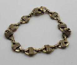 A 14ct gold fancy link bracelet, 18 g