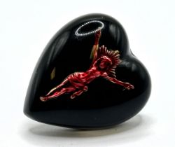 A Jean Paul Gaultier ring, in the form of a heart inset with a crucifix