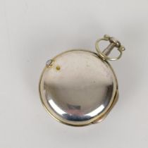 An 18th century silver open face pocket watch, with a fusee movement, London 1797 Lacking outer