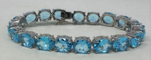 A silver and topaz bracelet Condition good, a 20th/21st century copy