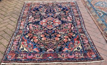 A Persian hand-made Borchallo rug, 198 x 127 cm