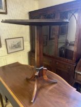 A mahogany wine table, on a tripod base, 50 cm wide