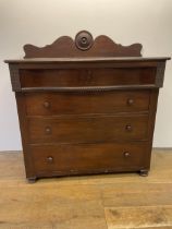 A mahogany chest, having four drawers, 103 cm wide
