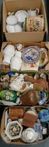 Assorted ceramics (4 boxes)