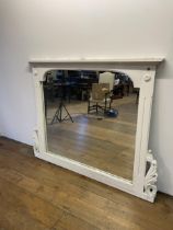 A painted overmantel mirror, 106 x 134 cm