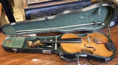 A violin, in a case