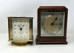 A desk clock, by Sewills of Liverpool, with four dials, and a mantel clock (2)