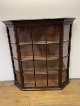 A mahogany display cabinet, 110 cm wide