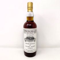 A bottle of Springbank 12 year old single malt Scotch whisky, 56.5 vol.
