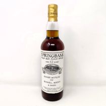 A bottle of Springbank 12 year old single malt Scotch whisky, 56.5 vol.