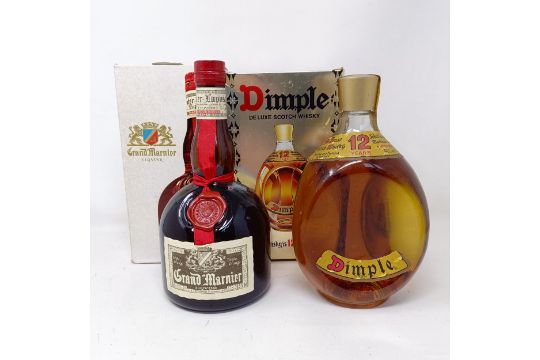 A bottle of Remy Martin VSOP cognac, a bottle of Courvoisier VSOP cognac, a bottle of Grand Marnier, - Image 6 of 6