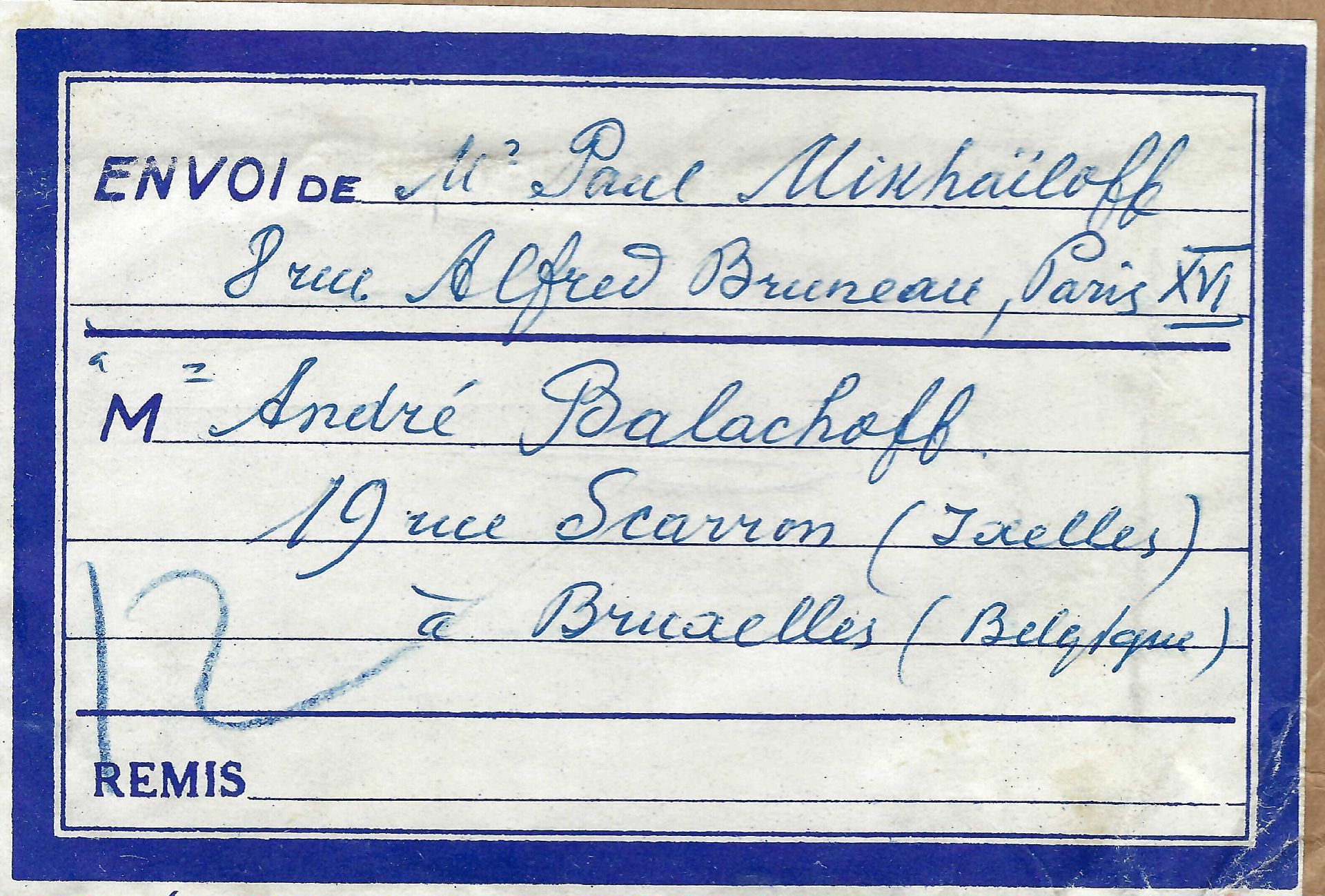 ARCHIVES D’ANDREÏ BALASHOV (1889-1969) COLLON FRÉDÉRIC ; KOLIUBAKIN I., COLONEL ; HIGOUMÈNE MODEST ; - Bild 9 aus 45