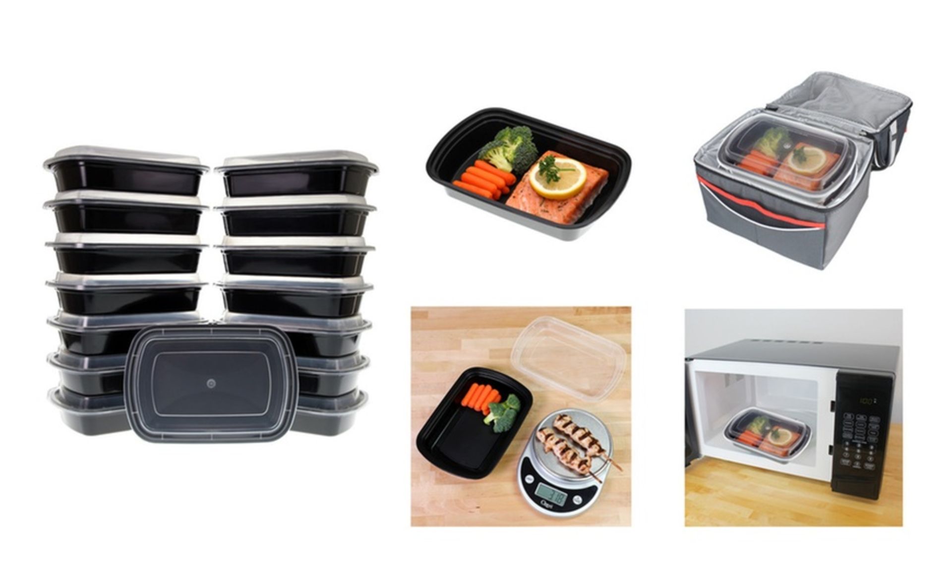 RRP-£8 DÃ©cor 1.4 Litre Lunch Box Meal Prep Container Go Bento, Assorted Colour