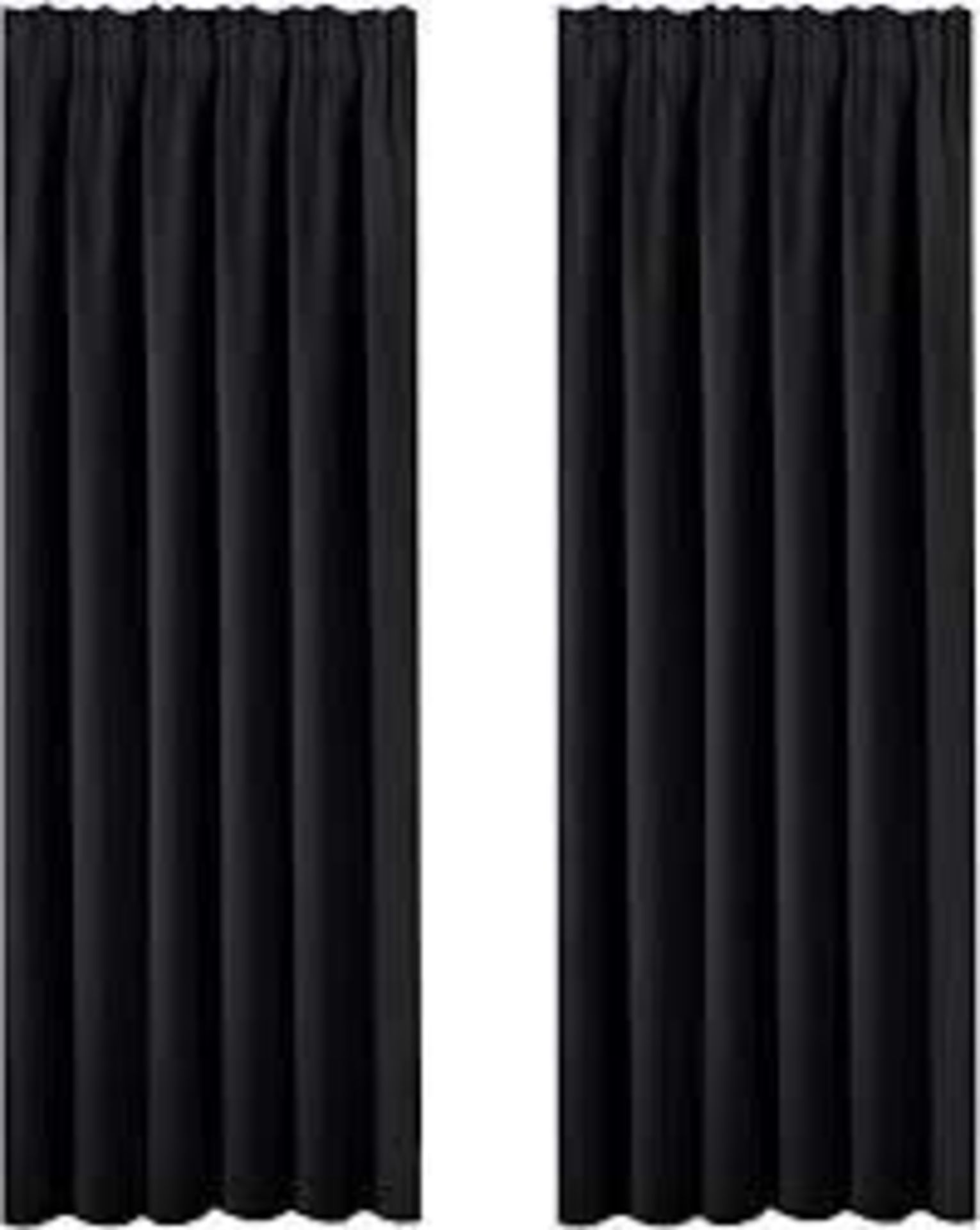 RRP-£18 BellaHills Super Soft Thermal Insulated Eyelet Blackout Curtains for Bedroom with Two Matchi