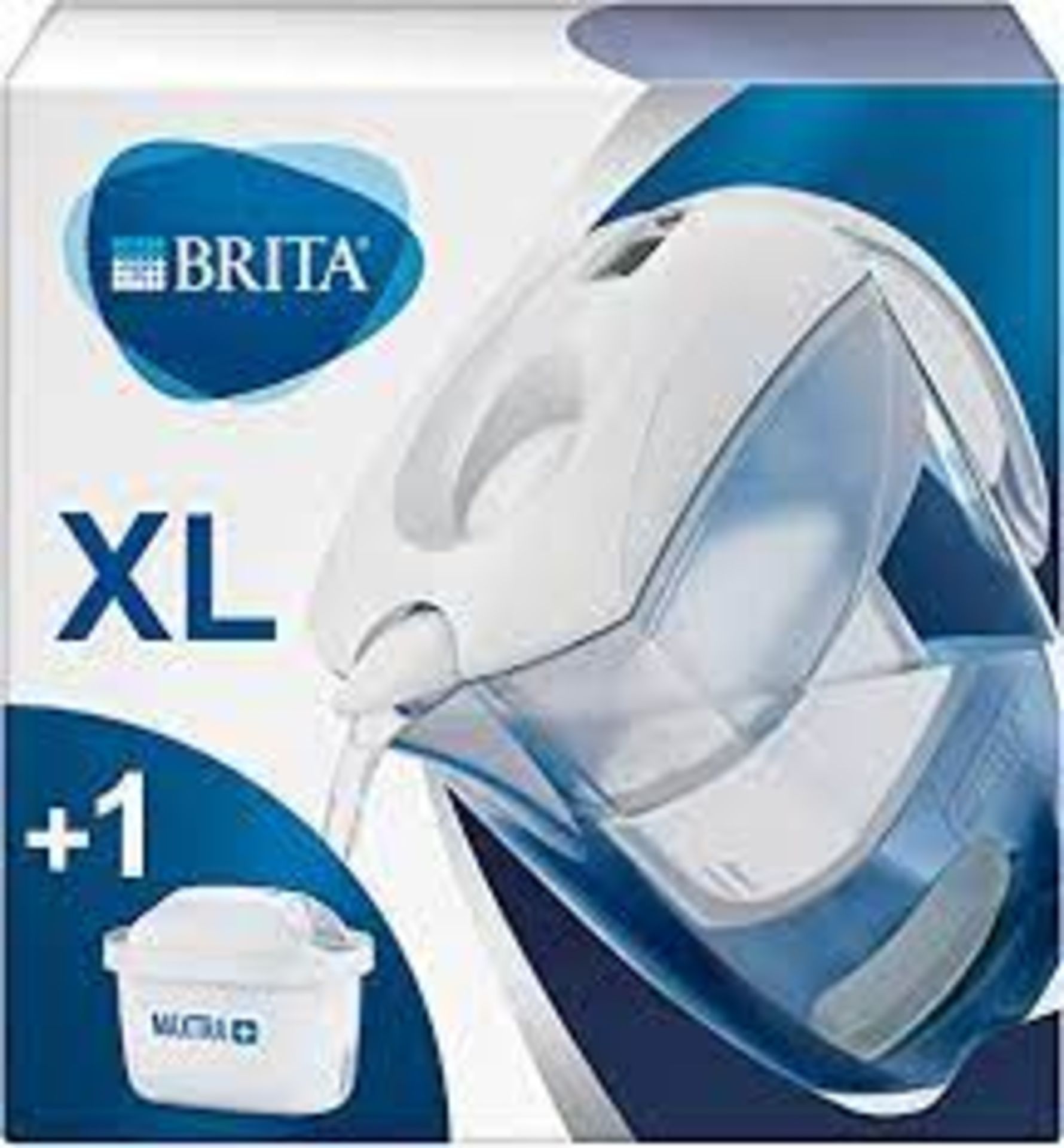 RRP-£15 BRITA Marella fridge water filter jug for reduction of chlorine, limescale and impurities, I