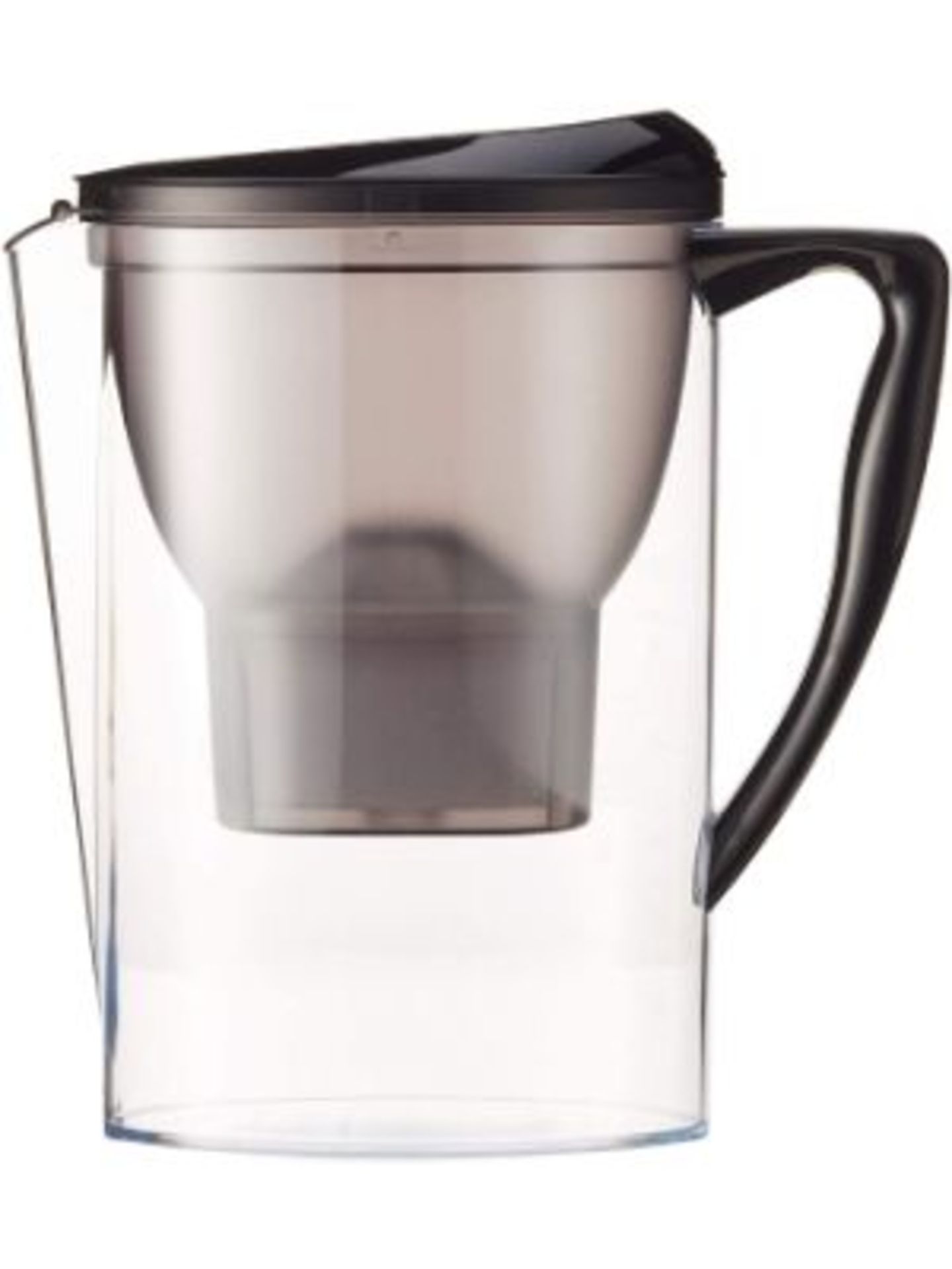 Amazon Basics 2.3L (4 Pints) Water Filter Jug with 1x30 Days Filter Cartridge, BPA Free - Black