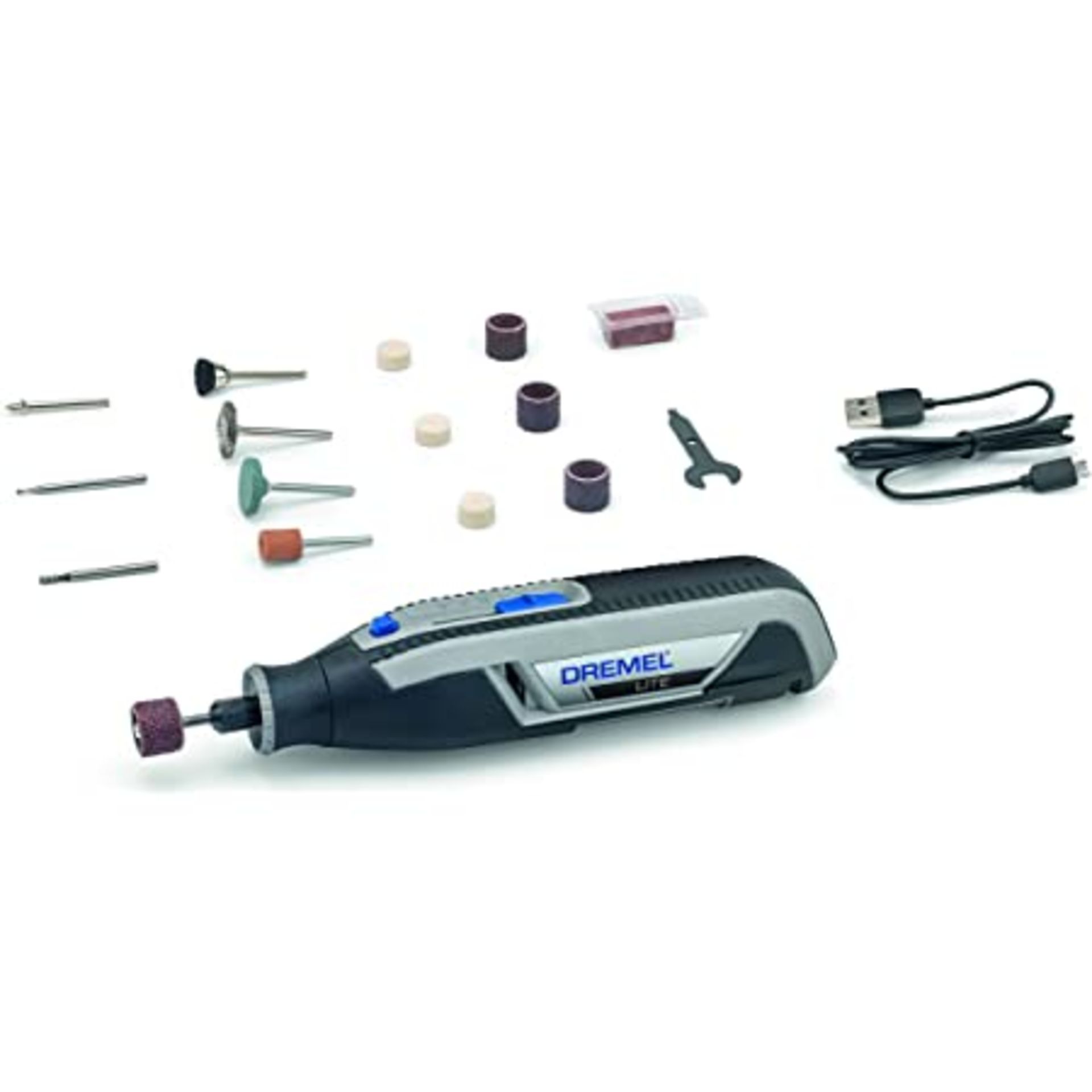 Dremel Lite 7760 Cordless Rotary Tool Li-Ion 3.6 V, Multi Tool Kit with 15 Accessories, Variable Spe