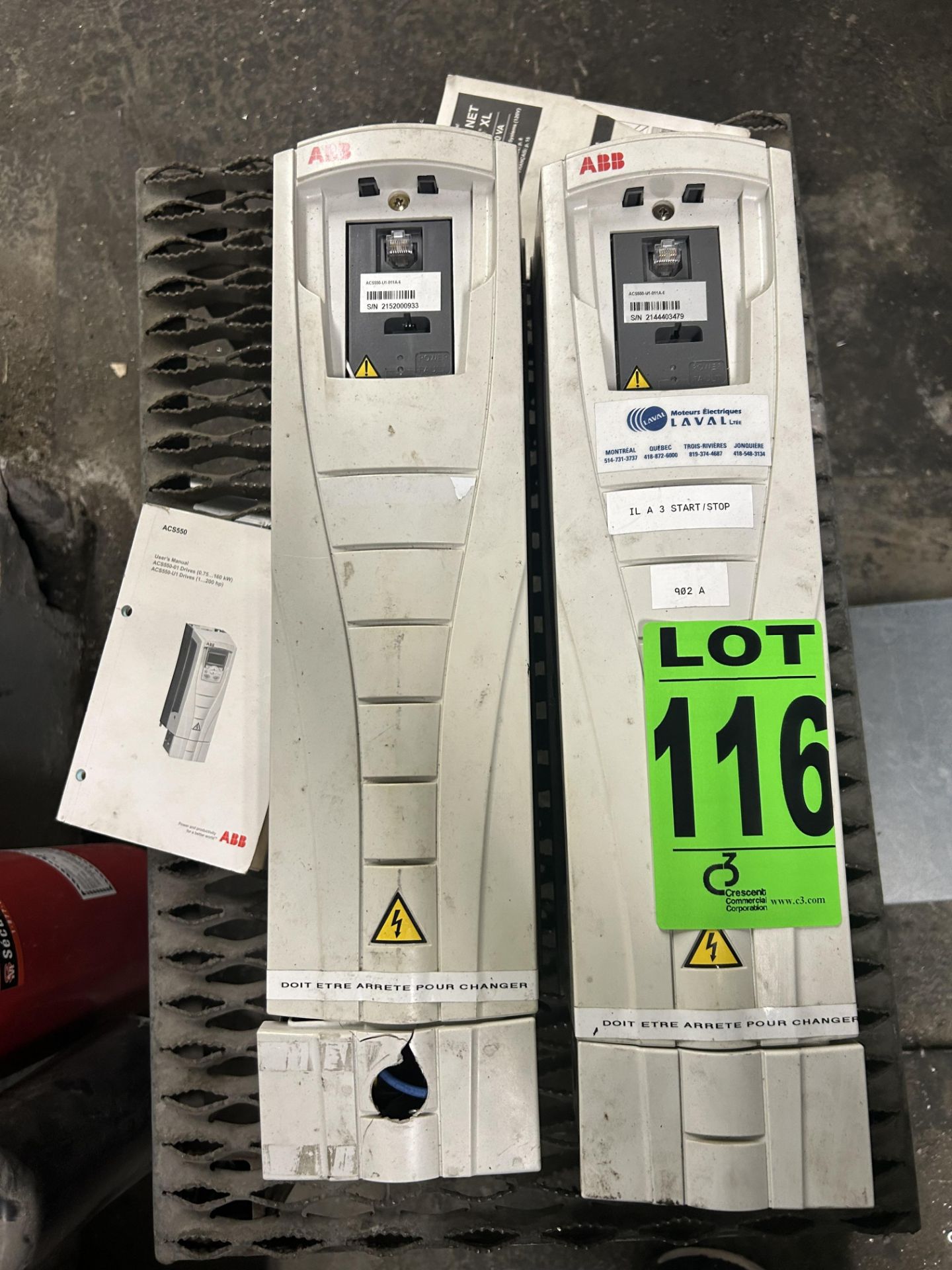 Lot of (2) ABB mod. AC5550 Drives