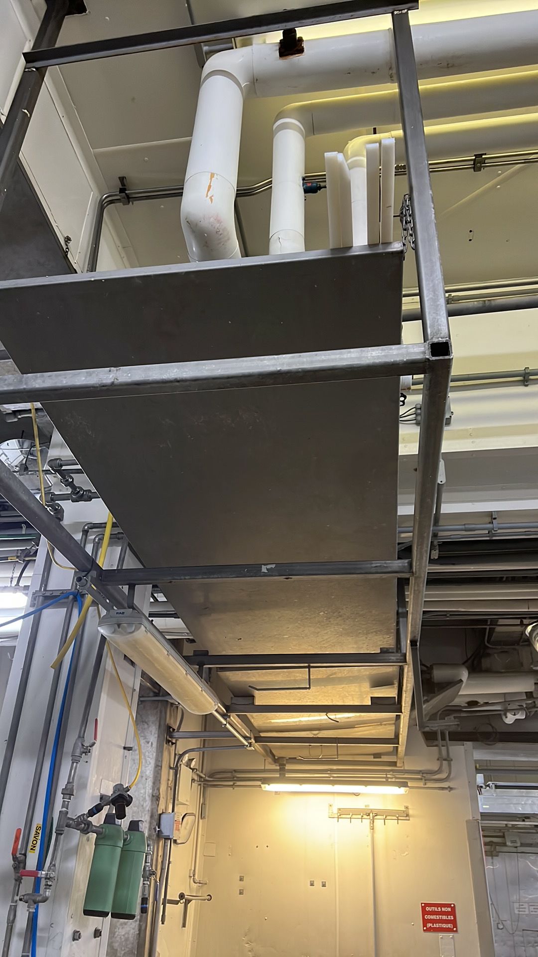 SS Overhead Ceiling-Mount Rack w/ shelves (Adjacent to single screw) - Image 2 of 2