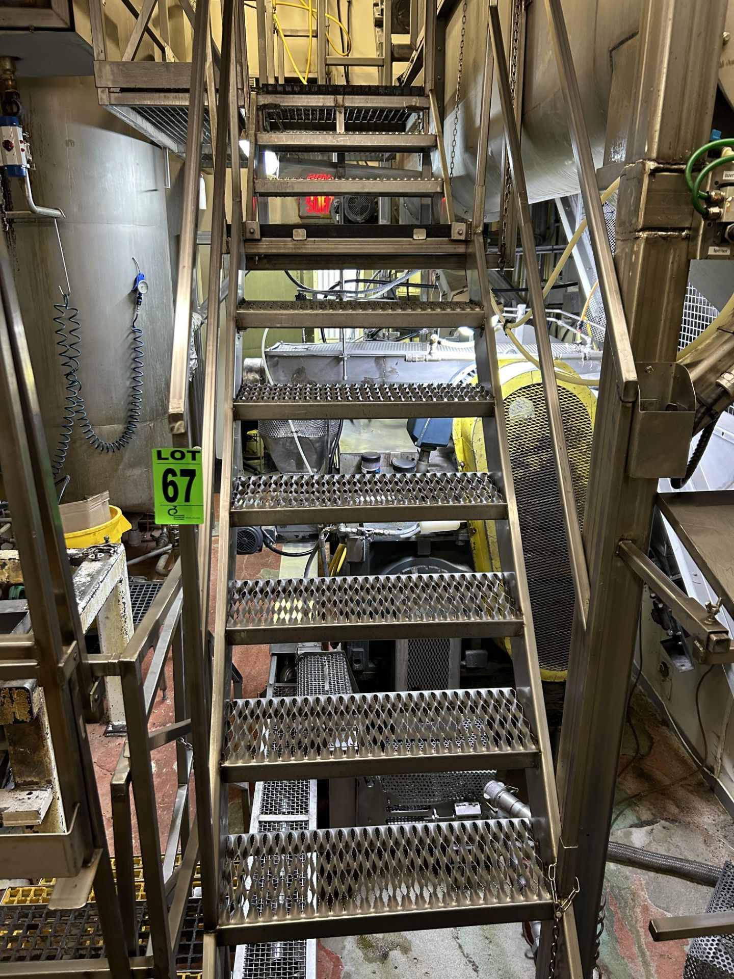 Stainless Steel Platform and Staircase w/ antislip grid flooring