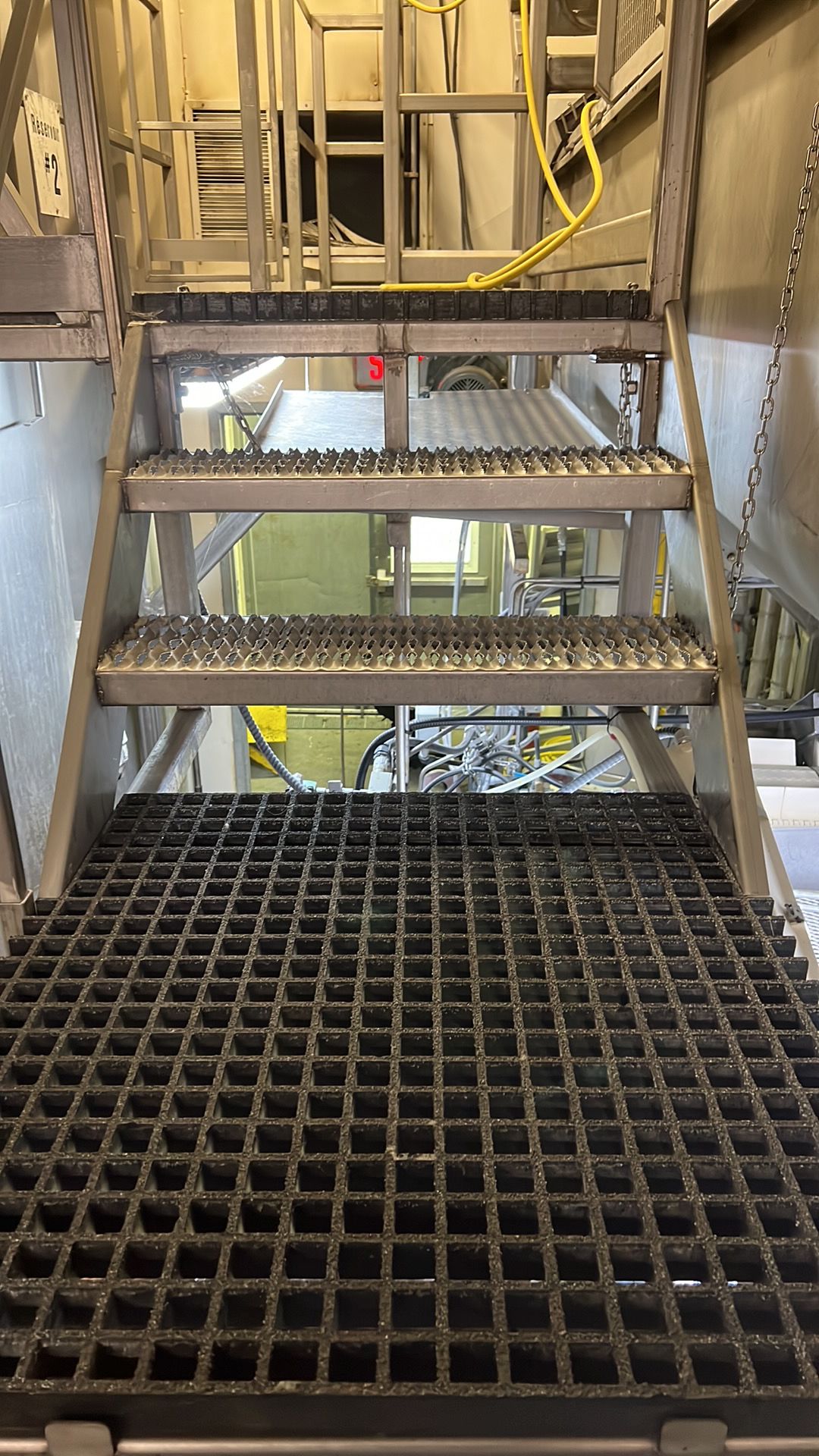 Stainless Steel Platform and Staircase w/ antislip grid flooring - Image 2 of 3