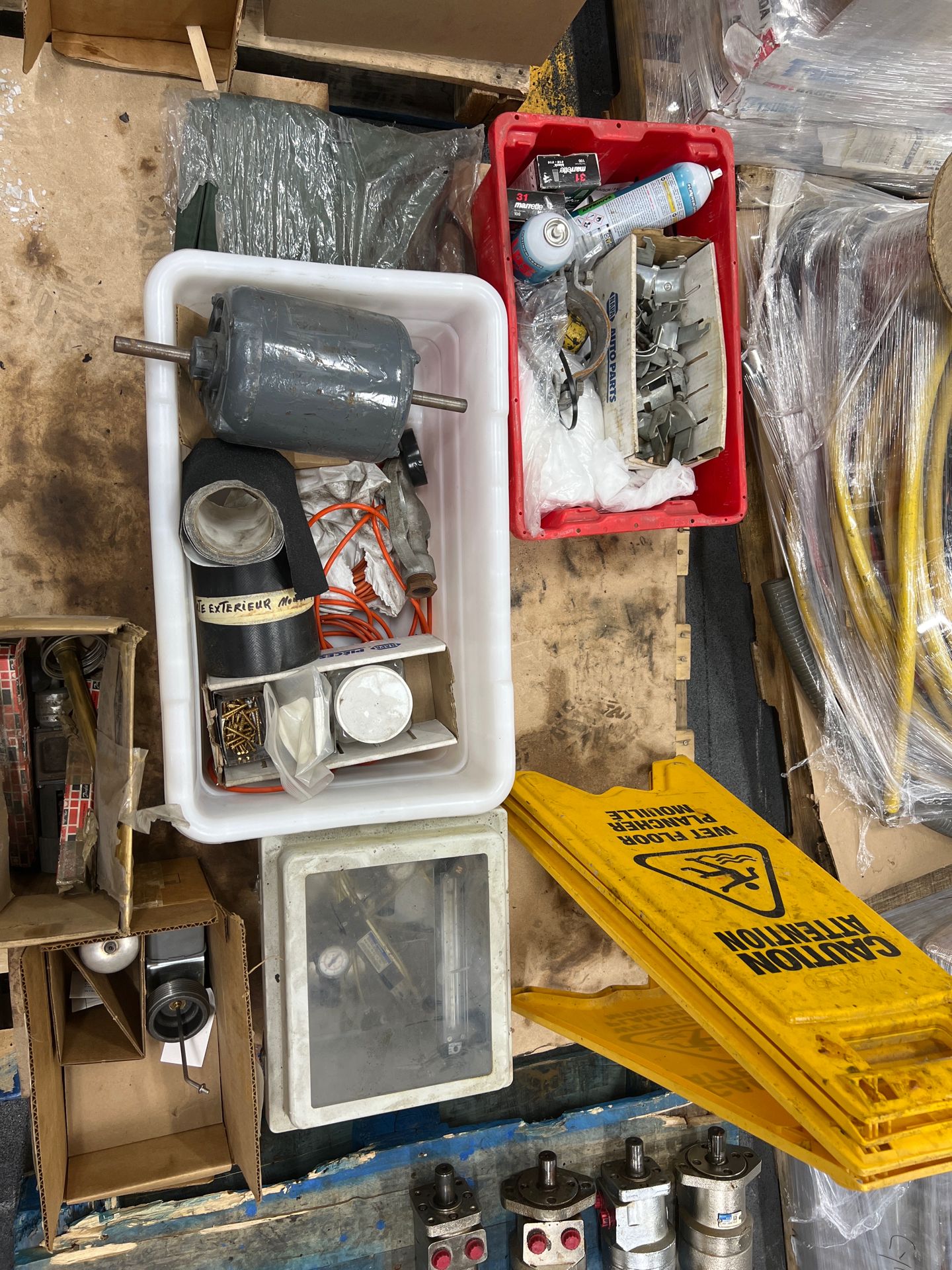 Lot of (3) Pallets of misc. Component, Parts, Oil, Gears, Coils. - Image 5 of 5