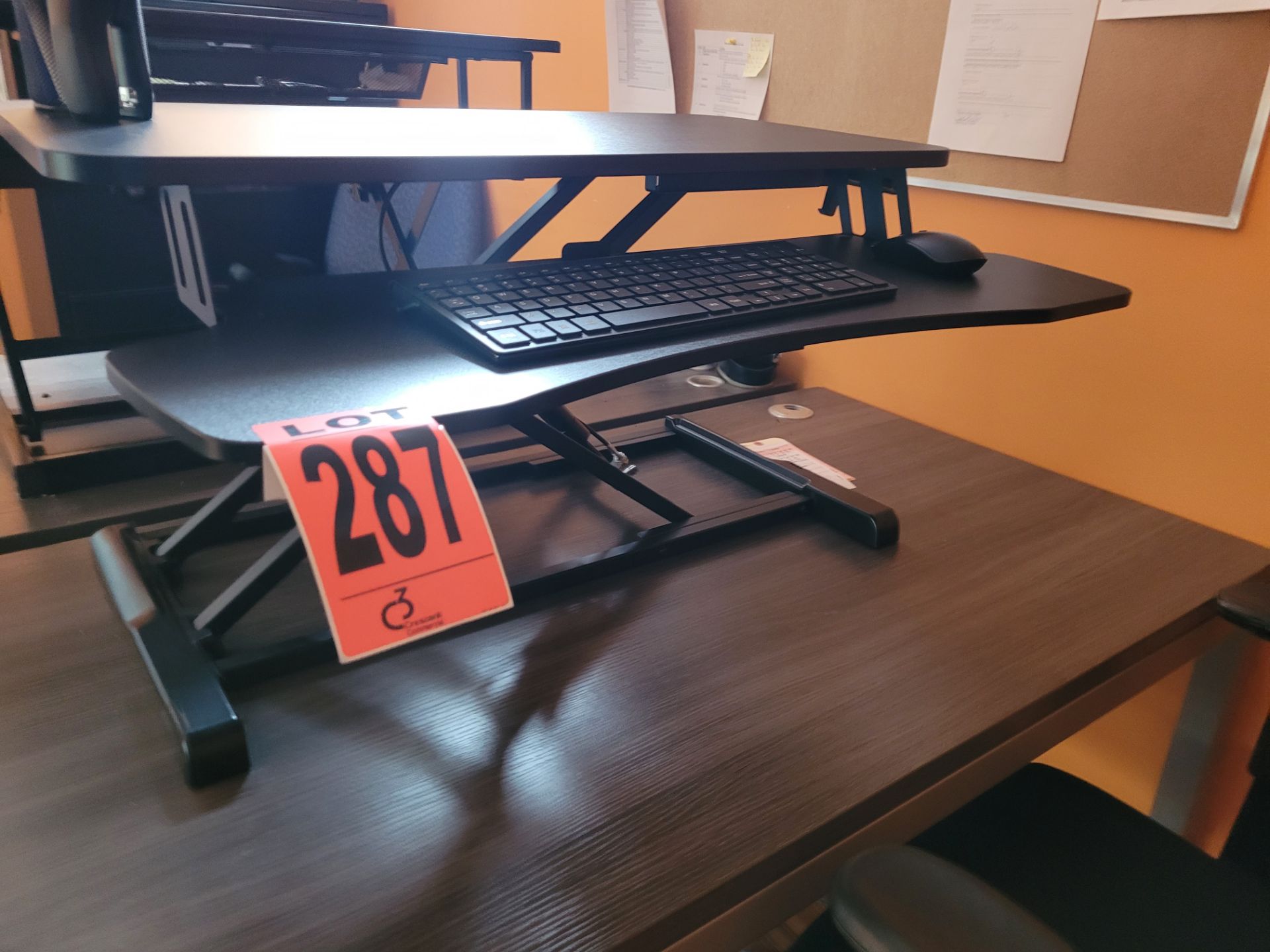VIVO 36" Height Adjustable Stand Up Desk Converter, V Series, Quick Sit to Stand Tabletop Dual Monit - Image 2 of 6