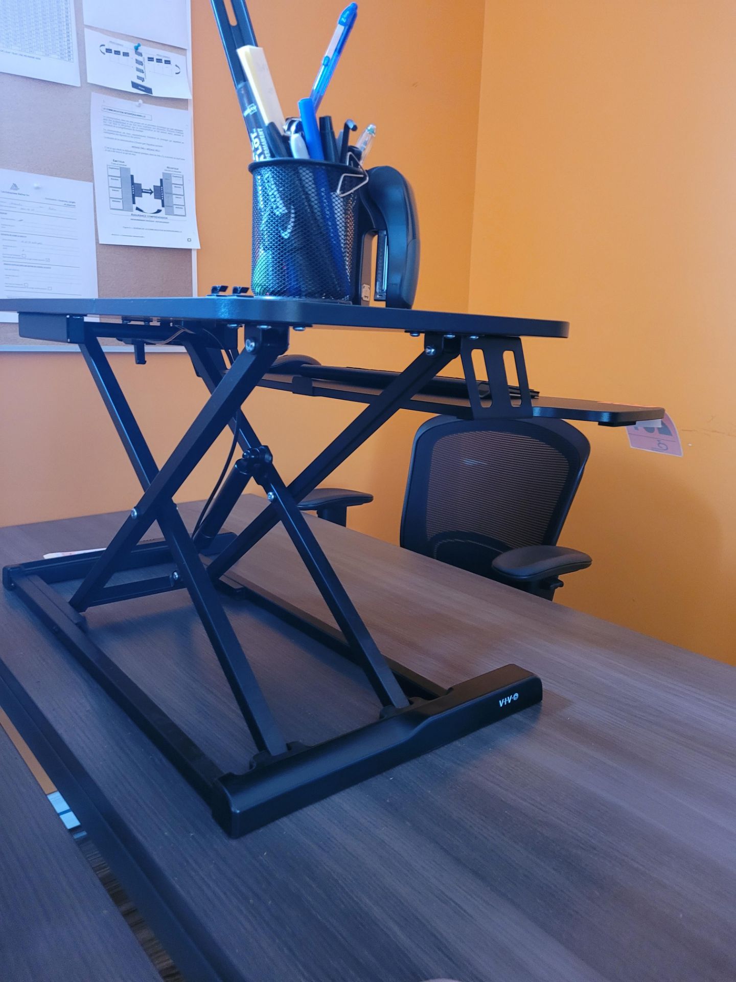VIVO 36" Height Adjustable Stand Up Desk Converter, V Series, Quick Sit to Stand Tabletop Dual Monit - Image 6 of 6