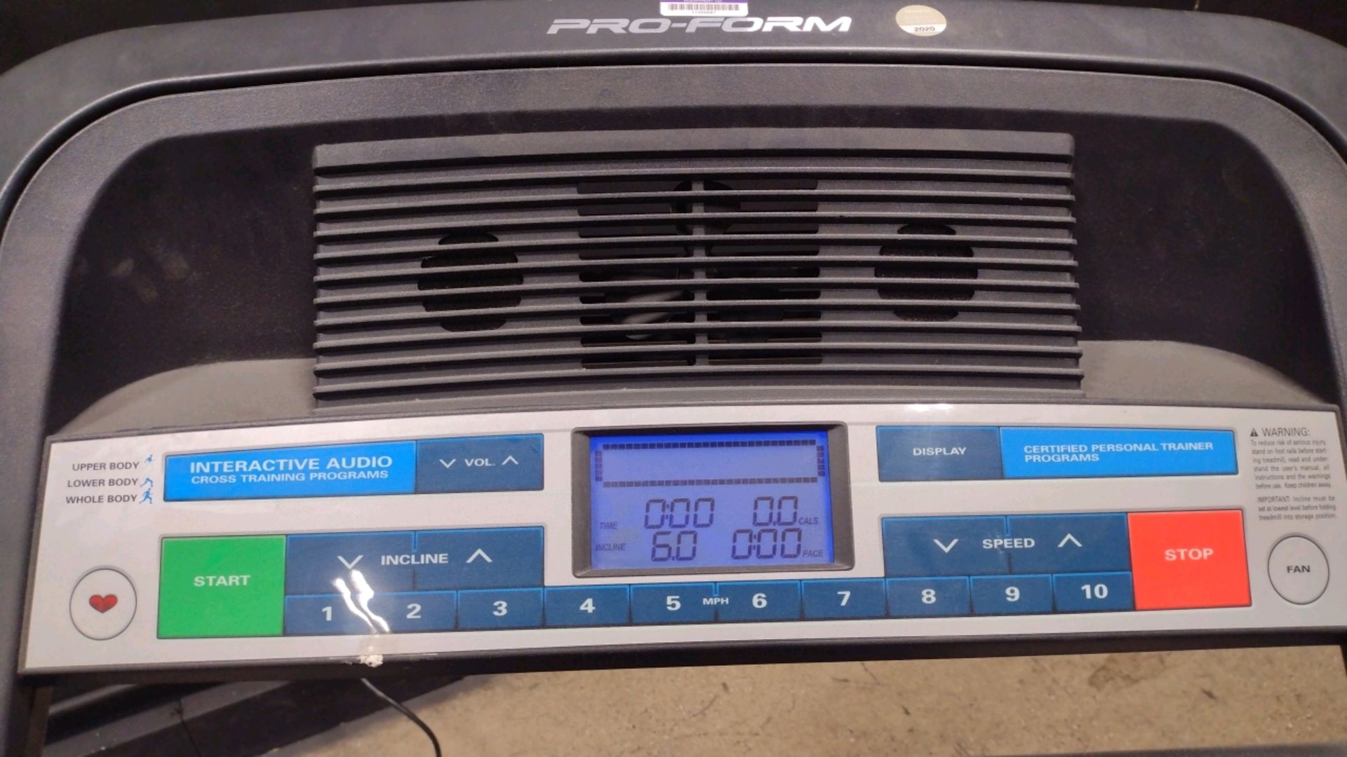 PRO FORM 675 CROSSTRAINER TREADMILL (LOCATED AT 3325 MOUNT PROSPECT ROAD, FRANKLIN PARK, IL, 60131) - Image 2 of 2