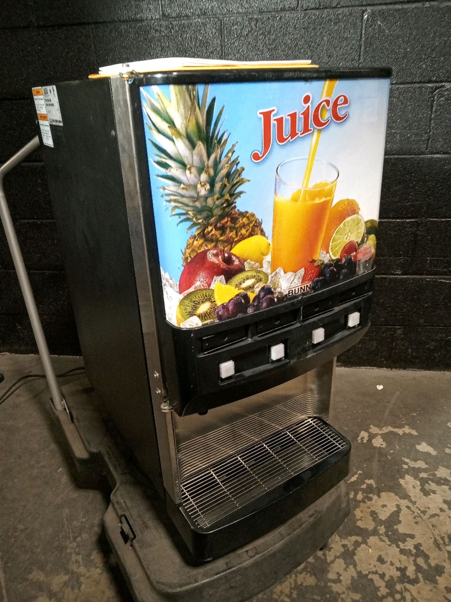 BUNN JDF-4S JUICE DISPENSER, CART NOT INCLUDED (LOCATED AT 151 REGAL ROW STE 231 DALLAS TX, 75247)