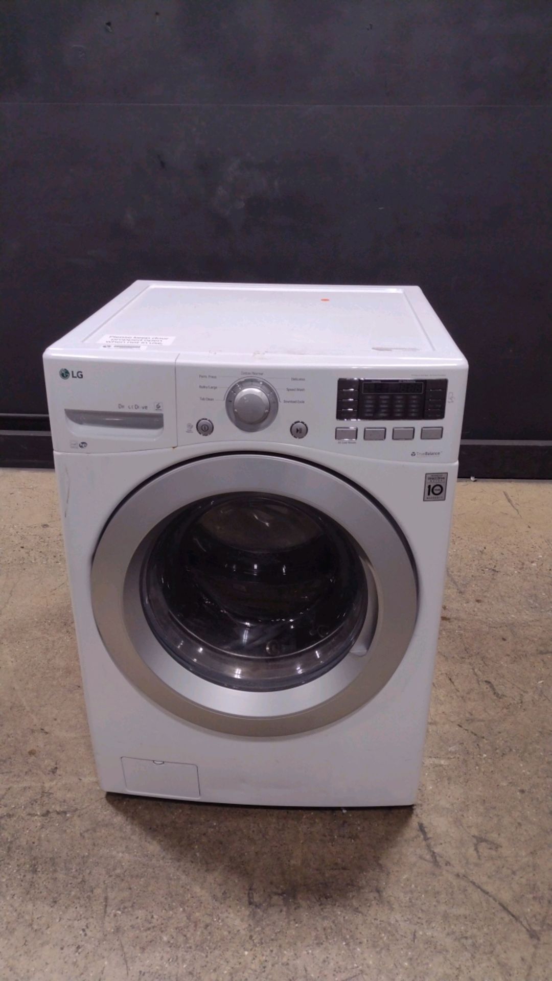 LG WM3170CW WASHER MACHINE (LOCATED AT 3325 MOUNT PROSPECT ROAD, FRANKLIN PARK, IL, 60131)
