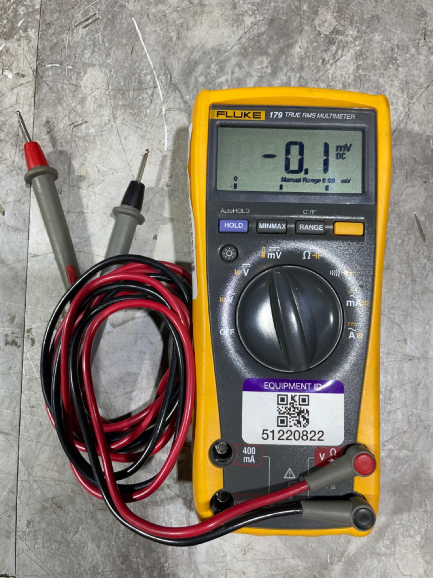 FLUKE 179 TRUE RMS MULTIMETER SN 20910395