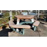 HEX PICNIC TABLE WITH BENCH