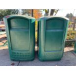 LOT OF 2 RUBBERMAID OUTDOOR TRASH CANS