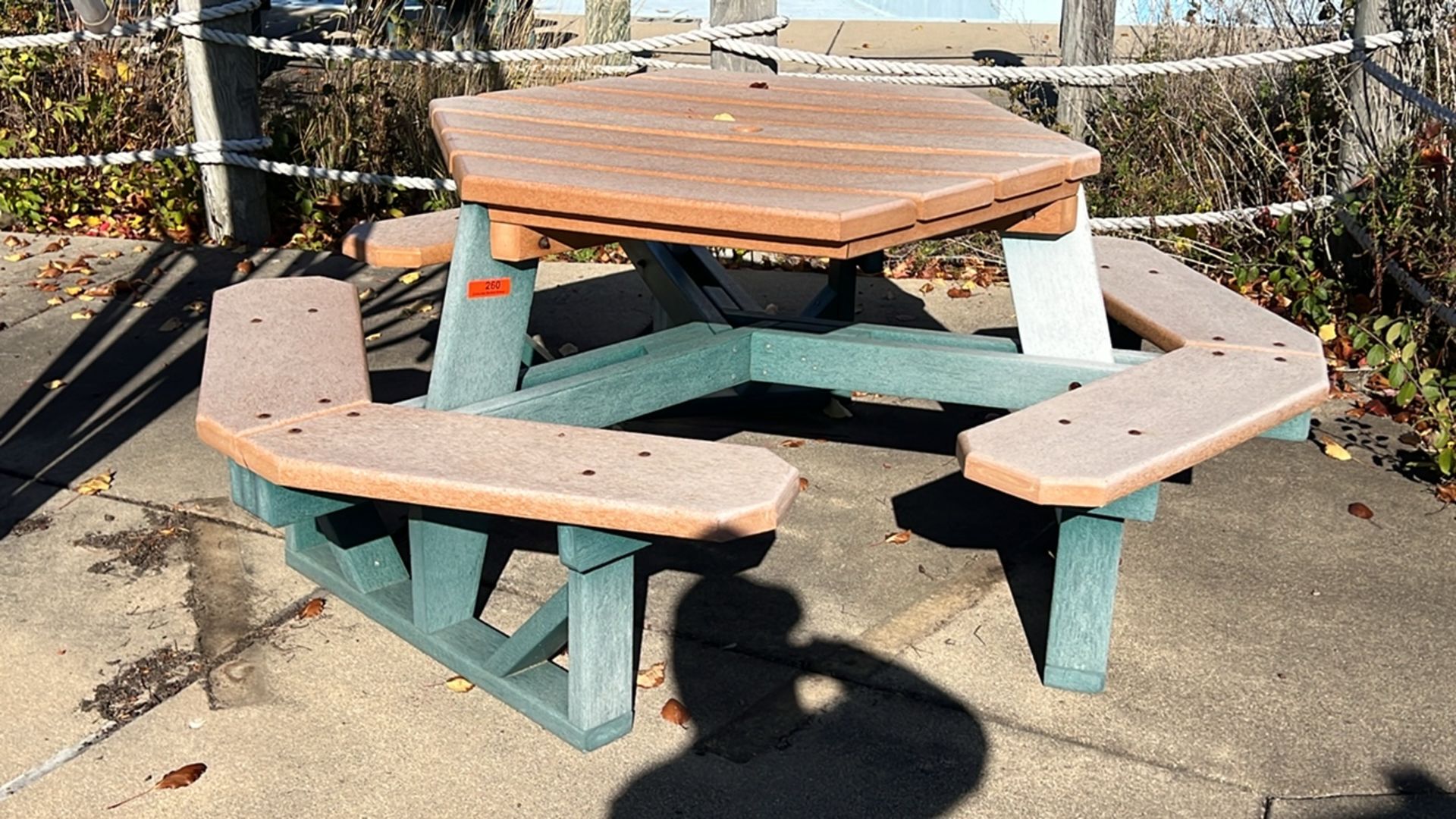 HEX PICNIC TABLE WITH BENCH