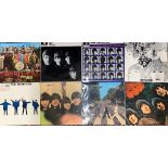 A collection of 8 Beatles Albums, Hard Days Night, With the Beattles, Sargent Pepper, Revolver,