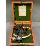 A vintage boxed sextant by Huson