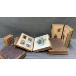 An interesting collection of leather bound Victorian photo albums, 6 in total