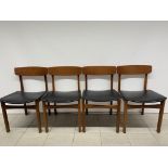 A set of 4 mid century dining chairs, possibly Danish