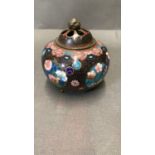 A small Japanese cloisonné censer Meiji period, 9cm high